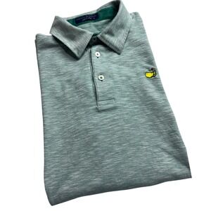Clubhouse Collection Masters Polo Mens XL Green Space Dye Made in Italy Golf A23